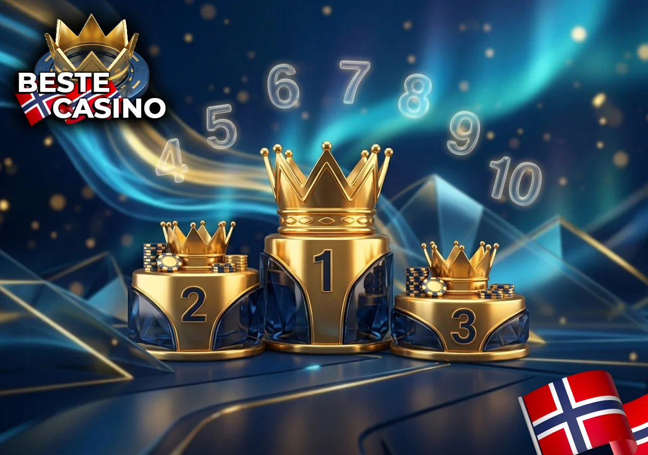 Oversikt over topp 10 beste casino for norske spillere i 2026.