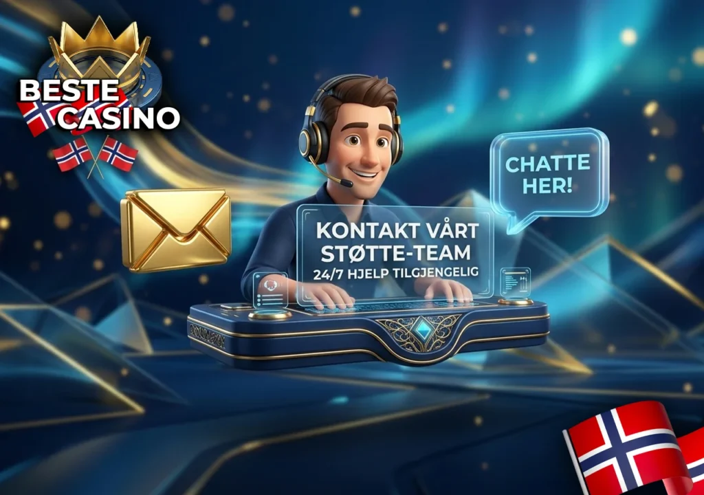 Kontakt oss for kundestøtte og hjelp hos Beste Casino.